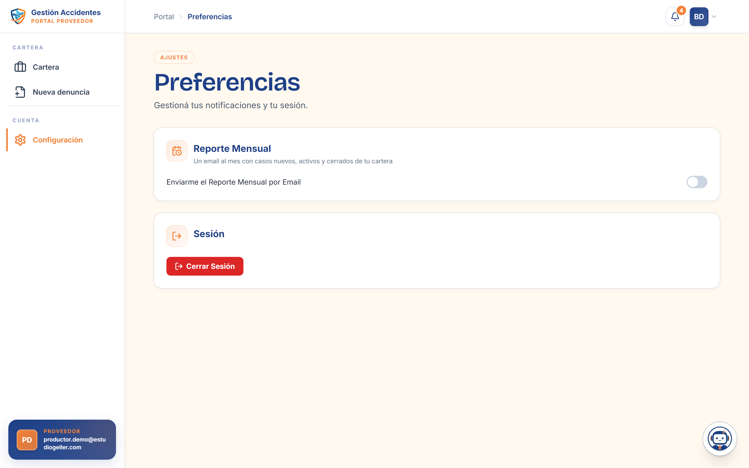Configuración completa